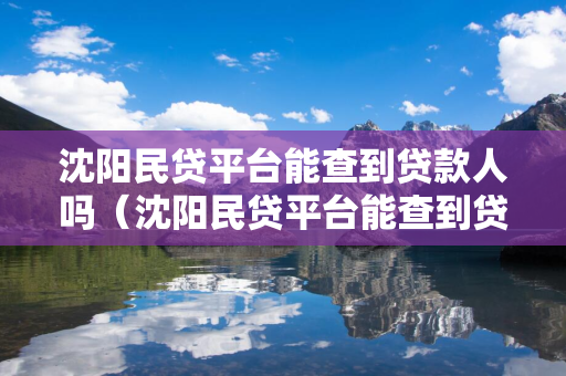 哈尔滨民贷平台能查到贷款人吗（哈尔滨民贷平台能查到贷款人吗知乎）